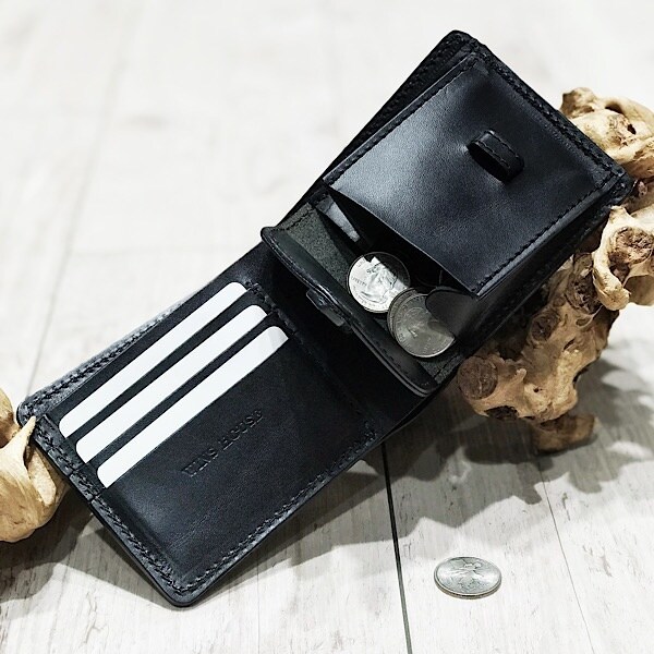 ウインズハウス（WINS HOUSE）/パイソンレザー二つ折り財布 蛇革 牛革 日本製 にしきへび_4