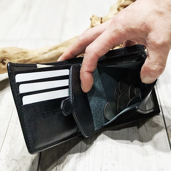 ウインズハウス（WINS HOUSE）/パイソンレザー二つ折り財布 蛇革 牛革 日本製 にしきへび_5