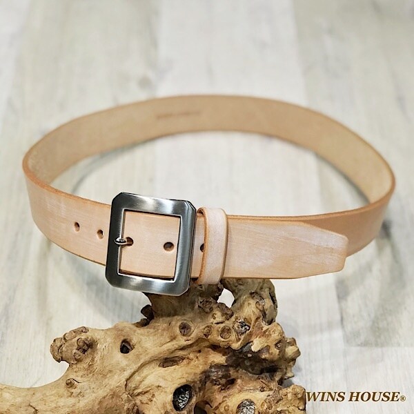 ウインズハウス（WINS HOUSE）/パラフィン レザー ベルト / 牛革 / 日本製 / 肉厚 / １枚革 ウインズハウス（WINS HOUSE）/パラフィン レザー ベルト / 牛革