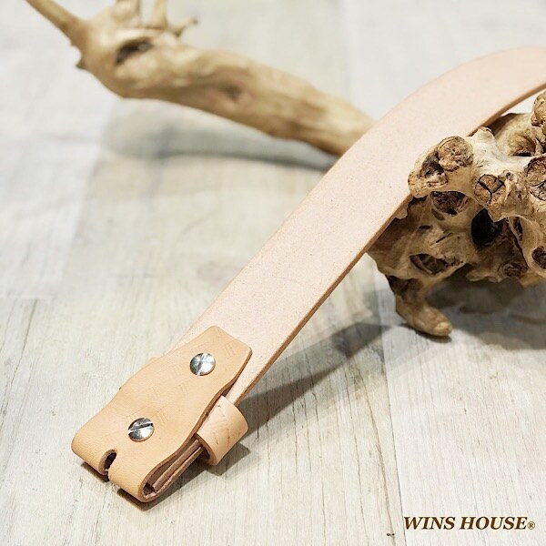 ウインズハウス（WINS HOUSE）/カービング バスケット レザー ベルト / 牛革 / 日本製_7