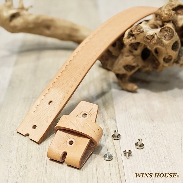 ウインズハウス（WINS HOUSE）/カービング バスケット レザー ベルト / 牛革 / 日本製_9