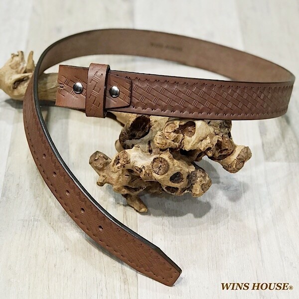 ウインズハウス（WINS HOUSE）/カービング バスケット レザー ベルト / 牛革 / 日本製_11