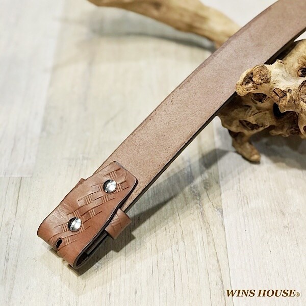ウインズハウス（WINS HOUSE）/カービング バスケット レザー ベルト / 牛革 / 日本製_14