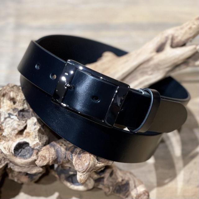 WH1953（WH1953）/オイルレザー 1枚革 ベルト / 35mm幅 / BKバックル / 牛革