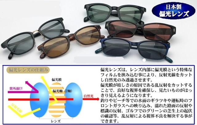 グラスオニオン（Glass Onion）/【日本製】偏光サングラス／UV99%カット