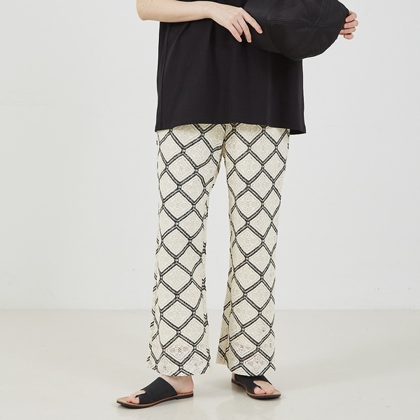 アバハウス マヴィ（abahouse mavie）/レースイージーストレートパンツ