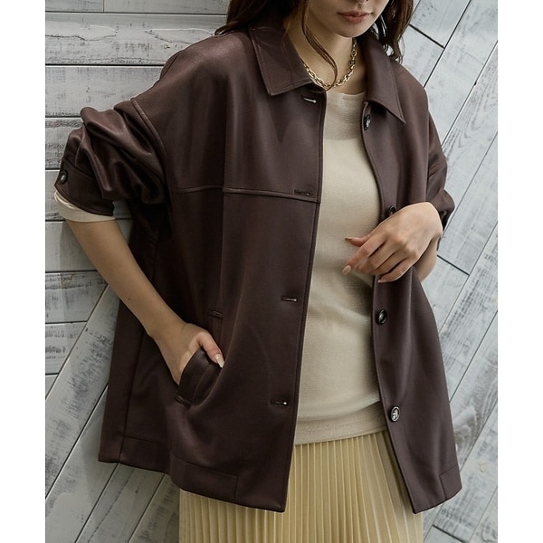 アバハウス マヴィ（abahouse mavie）/ソフトレザーライクブルゾン