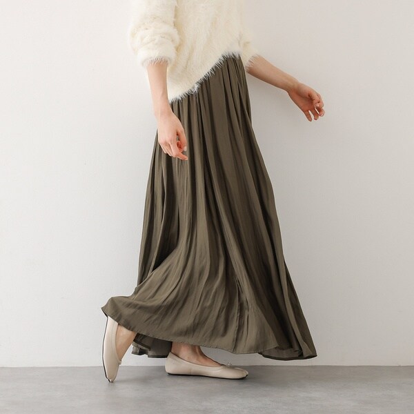 アバハウス マヴィ（abahouse mavie）/ヴィンテージサテンギャザースカート