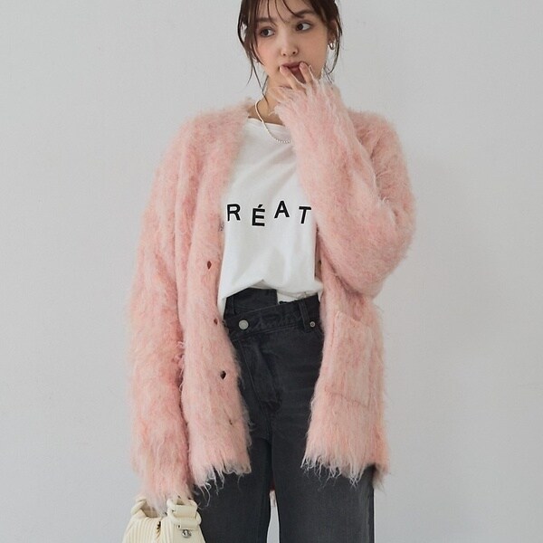 アバハウス マヴィ（abahouse mavie）/シャギー起毛カーディガン