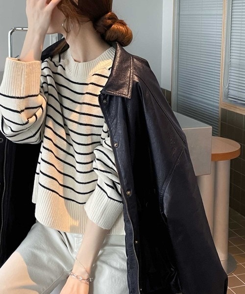 クラシカルエルフ（Classical Elf）/《JaVaジャバ コラボ》１点投入で即、秋めく！フェイクレザーヴィンテージオーバーブルゾン