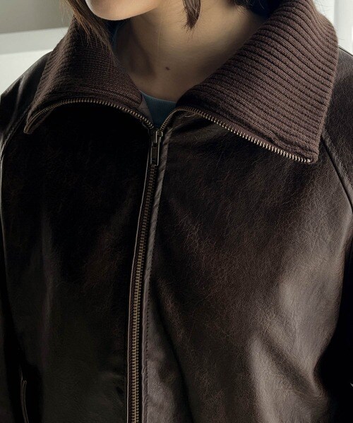 クラシカルエルフ（Classical Elf）/《Javaジャバコラボ》質感に一目惚れ。リブタートル フェイクレザージャケット