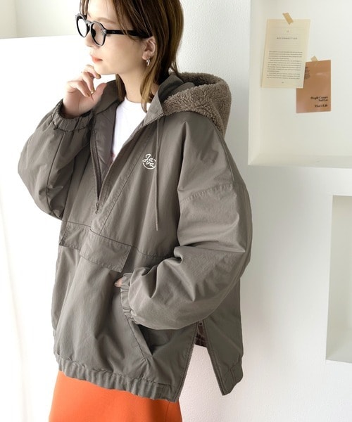 クラシカルエルフ（Classical Elf）/《Javaジャバコラボ》フード付 ボア切替え中綿裏キルティングサイドスリット ビッグPO