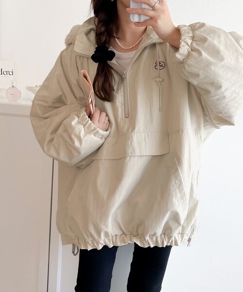 クラシカルエルフ（Classical Elf）/《Javaジャバコラボ》フード付 ボア切替え中綿裏キルティングサイドスリット ビッグPO