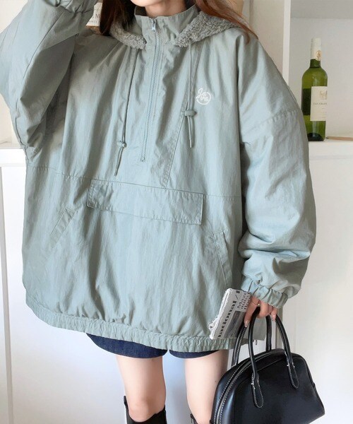 クラシカルエルフ（Classical Elf）/《Javaジャバコラボ》フード付 ボア切替え中綿裏キルティングサイドスリット ビッグPO