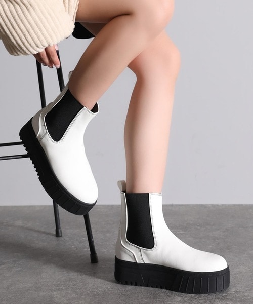 クラシカルエルフ（Classical Elf）/《JaVaジャバ コラボ》秋冬のトレンドアイテム！厚底ソールサイドゴアチェルシーブーツ