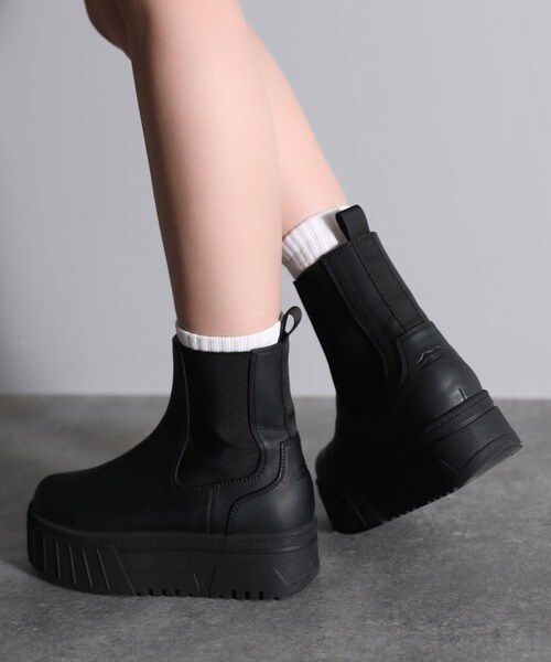 クラシカルエルフ（Classical Elf）/《JaVaジャバ コラボ》秋冬のトレンドアイテム！厚底ソールサイドゴアチェルシーブーツ