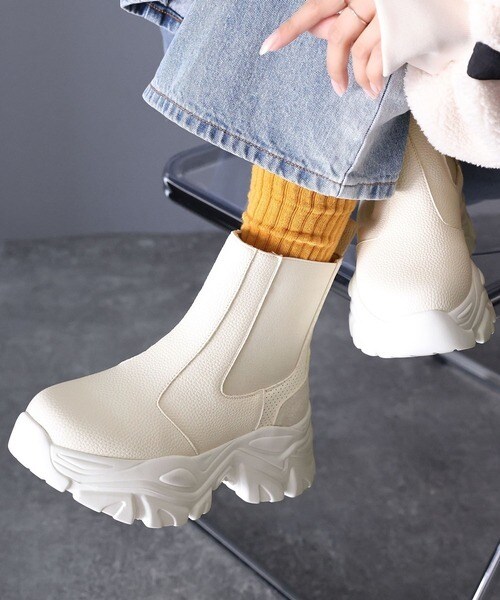 クラシカルエルフ（Classical Elf）/《JAVAジャバコラボ》足元からお洒落を楽しむ！厚底ソールサイドゴアショートブーツ