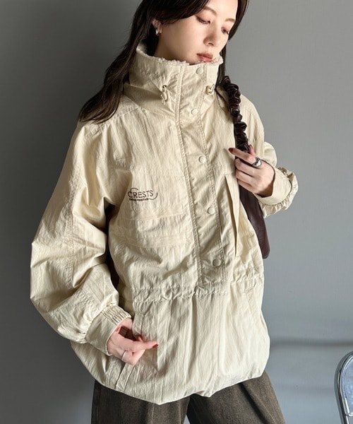 クラシカルエルフ（Classical Elf）/《JaVa ジャバコラボ》主役を飾る大人レトロ配色。裏キルティング配色レトロハーフジップブルゾン