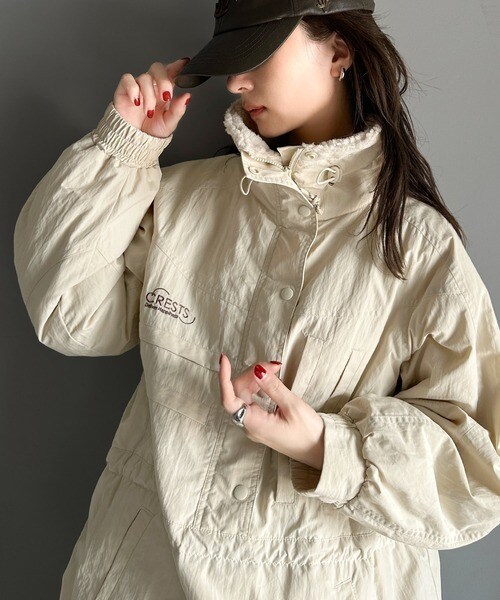 クラシカルエルフ（Classical Elf）/《JaVa ジャバコラボ》主役を飾る大人レトロ配色。裏キルティング配色レトロハーフジップブルゾン