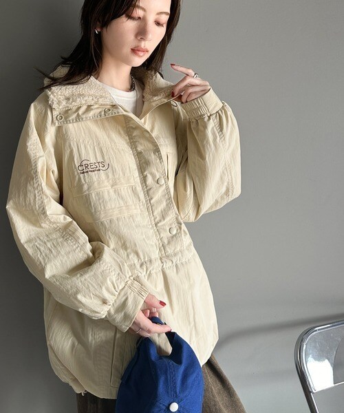 クラシカルエルフ（Classical Elf）/《JaVa ジャバコラボ》主役を飾る大人レトロ配色。裏キルティング配色レトロハーフジップブルゾン