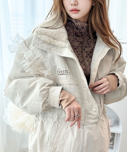 クラシカルエルフ（Classical Elf）/《JaVa ジャバコラボ》主役を飾る大人レトロ配色。裏キルティング配色レトロハーフジップブルゾン