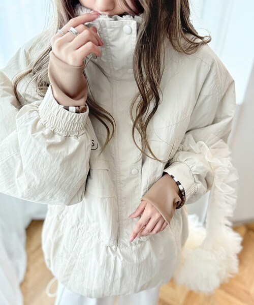 クラシカルエルフ（Classical Elf）/《JaVa ジャバコラボ》主役を飾る大人レトロ配色。裏キルティング配色レトロハーフジップブルゾン