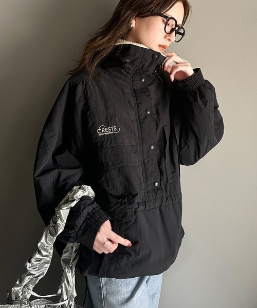 クラシカルエルフ（Classical Elf）/《JaVa ジャバコラボ》主役を飾る大人レトロ配色。裏キルティング配色レトロハーフジップブルゾン