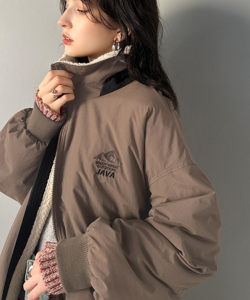 クラシカルエルフ（Classical Elf）/《Javaジャバコラボ》ヴィンテージライクな配色。JAVAマウンテン刺繍ジップアップブルゾン