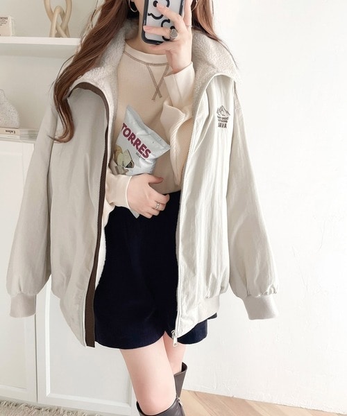 クラシカルエルフ（Classical Elf）/《Javaジャバコラボ》ヴィンテージライクな配色。JAVAマウンテン刺繍ジップアップブルゾン