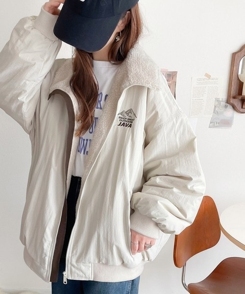 クラシカルエルフ（Classical Elf）/《Javaジャバコラボ》ヴィンテージライクな配色。JAVAマウンテン刺繍ジップアップブルゾン