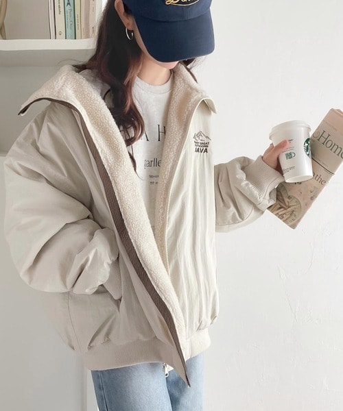 クラシカルエルフ（Classical Elf）/《Javaジャバコラボ》ヴィンテージライクな配色。JAVAマウンテン刺繍ジップアップブルゾン