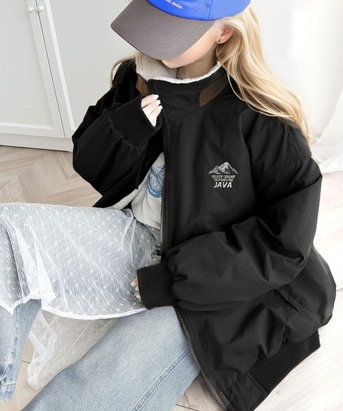 クラシカルエルフ（Classical Elf）/《Javaジャバコラボ》ヴィンテージライクな配色。JAVAマウンテン刺繍ジップアップブルゾン