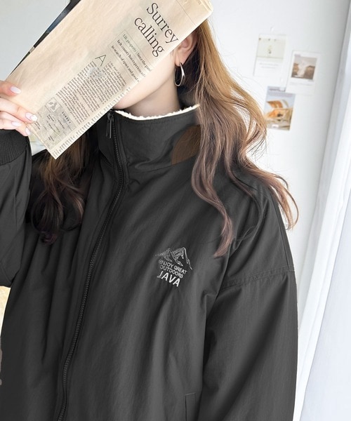 クラシカルエルフ（Classical Elf）/《Javaジャバコラボ》ヴィンテージライクな配色。JAVAマウンテン刺繍ジップアップブルゾン