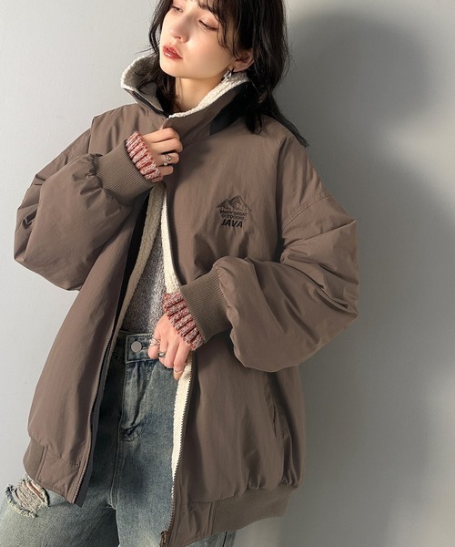 クラシカルエルフ（Classical Elf）/《Javaジャバコラボ》ヴィンテージライクな配色。JAVAマウンテン刺繍ジップアップブルゾン