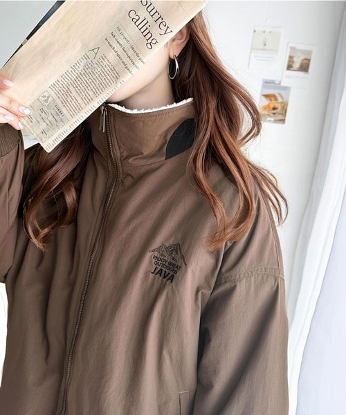 クラシカルエルフ（Classical Elf）/《Javaジャバコラボ》ヴィンテージライクな配色。JAVAマウンテン刺繍ジップアップブルゾン