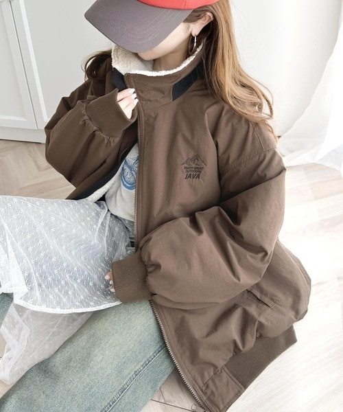 クラシカルエルフ（Classical Elf）/《Javaジャバコラボ》ヴィンテージライクな配色。JAVAマウンテン刺繍ジップアップブルゾン