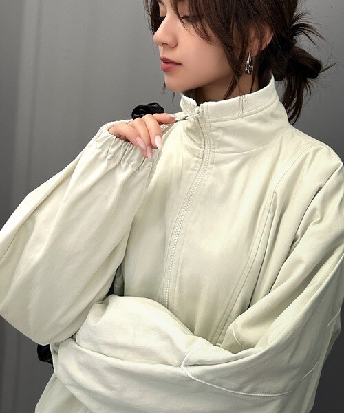 クラシカルエルフ（Classical Elf）/《JaVa ジャバコラボ》大人のスポーツMIX。綿100％配色パイピングスタンド衿ブルゾン