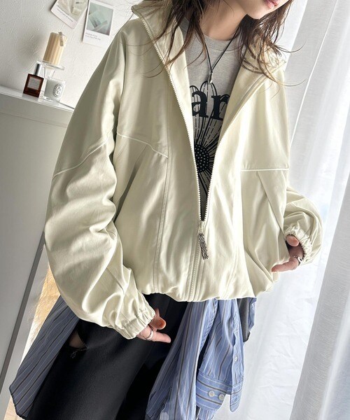 クラシカルエルフ（Classical Elf）/《JaVa ジャバコラボ》大人のスポーツMIX。綿100％配色パイピングスタンド衿ブルゾン