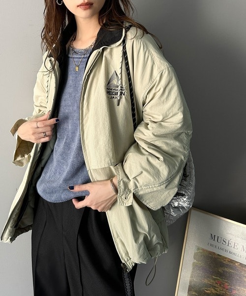 クラシカルエルフ（Classical Elf）/《Javaジャバコラボ》こだわり配色でスポーツMIXコーデが叶う。胸刺繍×襟配色ブルゾン