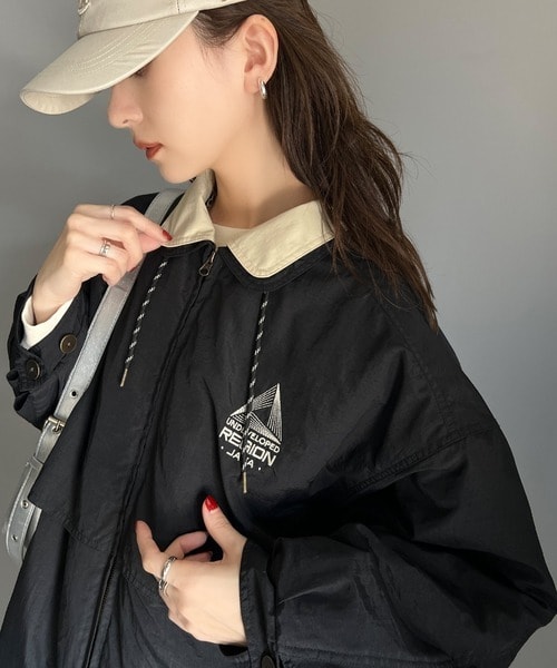 クラシカルエルフ（Classical Elf）/《Javaジャバコラボ》こだわり配色でスポーツMIXコーデが叶う。胸刺繍×襟配色ブルゾン