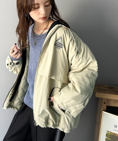 クラシカルエルフ（Classical Elf）/《Javaジャバコラボ》こだわり配色でスポーツMIXコーデが叶う。胸刺繍×襟配色ブルゾン