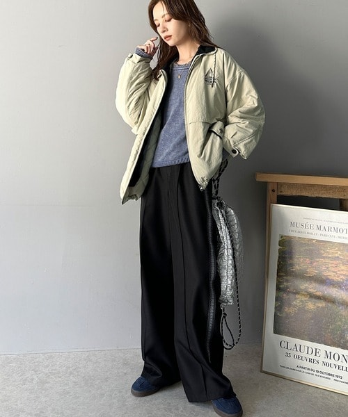 クラシカルエルフ（Classical Elf）/《Javaジャバコラボ》こだわり配色でスポーツMIXコーデが叶う。胸刺繍×襟配色ブルゾン