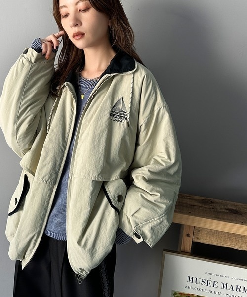 クラシカルエルフ（Classical Elf）/《Javaジャバコラボ》こだわり配色でスポーツMIXコーデが叶う。胸刺繍×襟配色ブルゾン