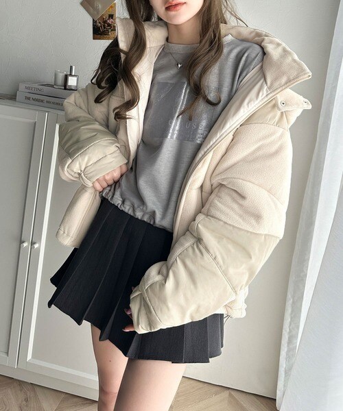 クラシカルエルフ（Classical Elf）/《Javaジャバコラボ》こなれ感をプラス。フリース異素材ドッキング中綿アウター