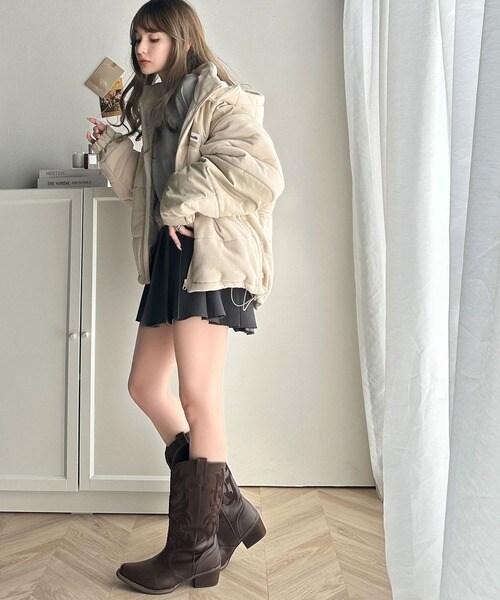 クラシカルエルフ（Classical Elf）/《Javaジャバコラボ》こなれ感をプラス。フリース異素材ドッキング中綿アウター