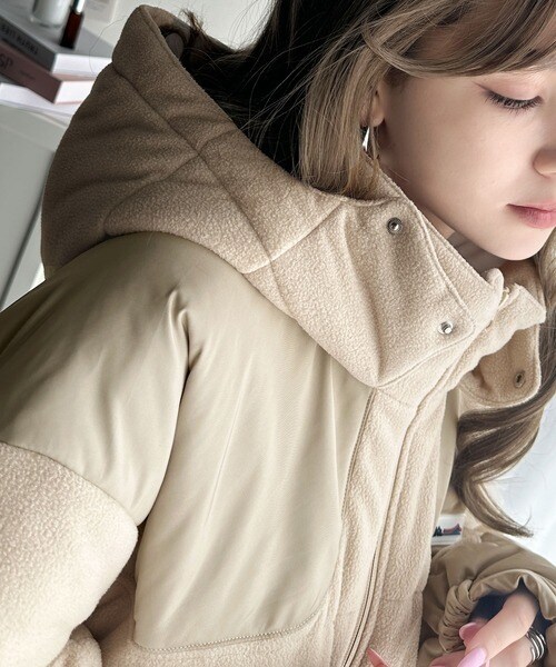 クラシカルエルフ（Classical Elf）/《Javaジャバコラボ》こなれ感をプラス。フリース異素材ドッキング中綿アウター