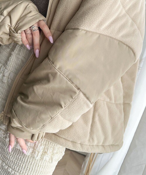 クラシカルエルフ（Classical Elf）/《Javaジャバコラボ》こなれ感をプラス。フリース異素材ドッキング中綿アウター