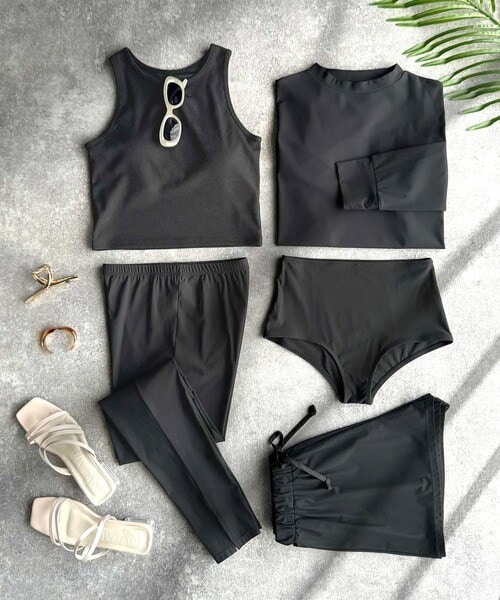 クラシカルエルフ（Classical Elf）/【接触冷感】《JaVaジャバコラボ》UVカット＆遮熱機能付き♪ラッシュガード5点セット