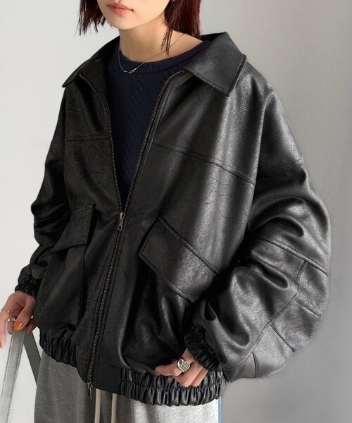 クラシカルエルフ（Classical Elf）/《JaVaジャバコラボ》背伸びなストリートMIX。ヴィンテージスウェード風ダブルジップブルゾン