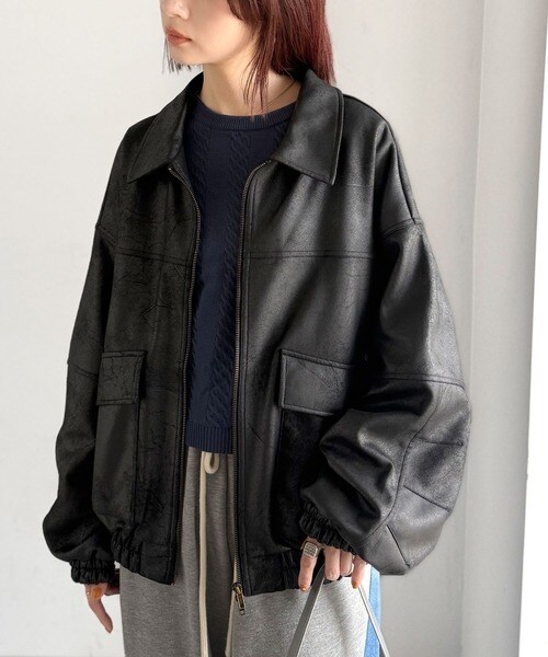 クラシカルエルフ（Classical Elf）/《JaVaジャバコラボ》背伸びなストリートMIX。ヴィンテージスウェード風ダブルジップブルゾン